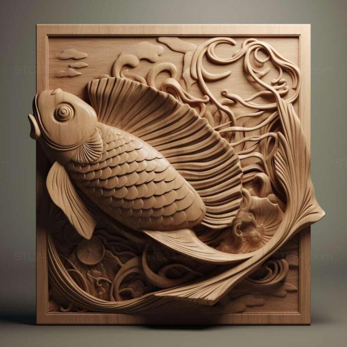 Nature and animals (st Shukin fish 4, NATURE_4224) 3D models for cnc